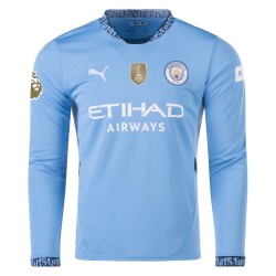 Maglietta Casa Donna RODRIGO Manchester City 2024/25 a Maniche Lunghe