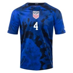 Tyler Adams #4 USMNT Maglia Trasferta Coppa del Mondo 2022