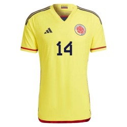 Luis Diaz #14 Colombia Maglia Casa Coppa del Mondo 2022