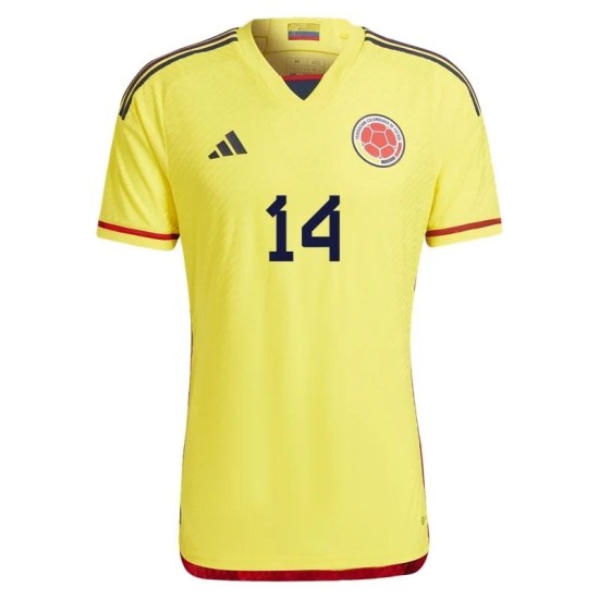 Luis Diaz #14 Colombia Maglia Casa Coppa del Mondo 2022