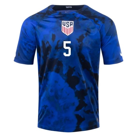 Antonee Robinson #5 USMNT Maglia Trasferta Coppa del Mondo 2022
