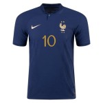 Kylian Mbappe #10 Francia Maglia Casa Coppa del Mondo 2022