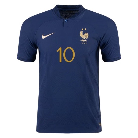 Kylian Mbappe #10 Francia Maglia Casa Coppa del Mondo 2022