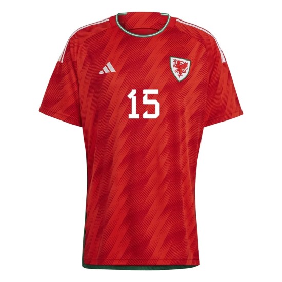 Ethan Ampadu #15 Galles Maglia Casa Coppa del Mondo 2022