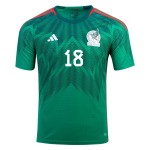 Andres Guardado #18 Messico Maglia Casa Coppa del Mondo 2022