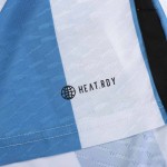 Maglia Versione Giocatore Casa 3 Stella Argentina Coppa del Mondo 2022