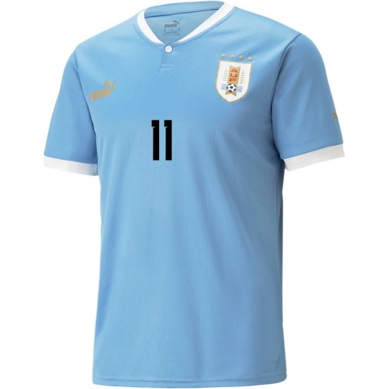 Darwin Nunez #11 Uruguay Maglia Casa Coppa del Mondo 2022