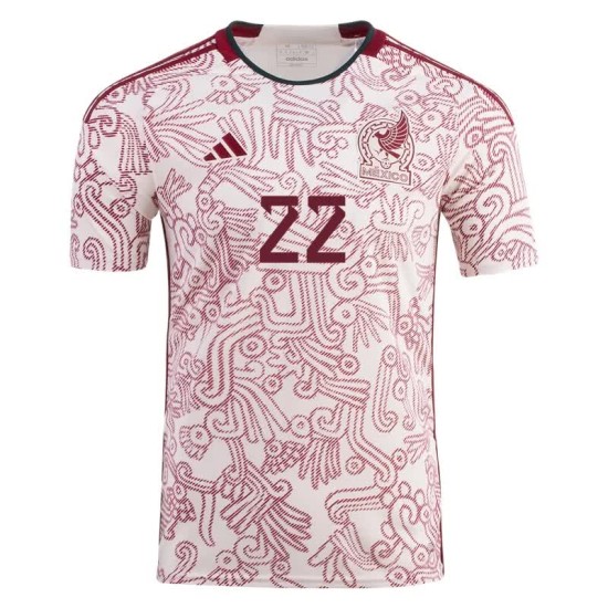Hirving Lozano #22 Messico Maglia Trasferta Coppa del Mondo 2022