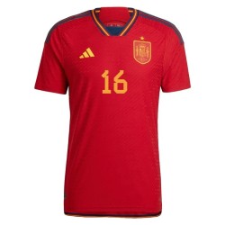 Rodrigo #16 Spagna Maglia Casa Coppa del Mondo 2022