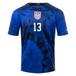 Jordan Morris #13 USMNT Maglia Trasferta Coppa del Mondo 2022