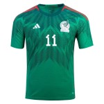 Carlos Vela #11 Messico Maglia Casa Coppa del Mondo 2022