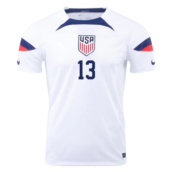Alex Morgan #13 USMNT Maglia Casa Coppa del Mondo 2022