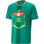 Sadio Mane #10 Senegal Maglia Trasferta Coppa del Mondo 2022