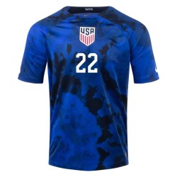 DeAndre Yedlin #22 USMNT Maglia Trasferta Coppa del Mondo 2022