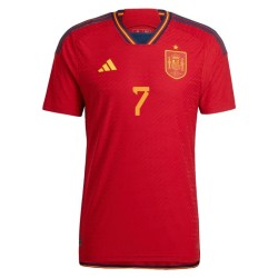 Alvaro Morata #7 Spagna Maglia Casa Coppa del Mondo 2022