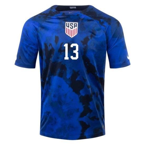 Alex Morgan #13 USMNT Maglia Trasferta Coppa del Mondo 2022