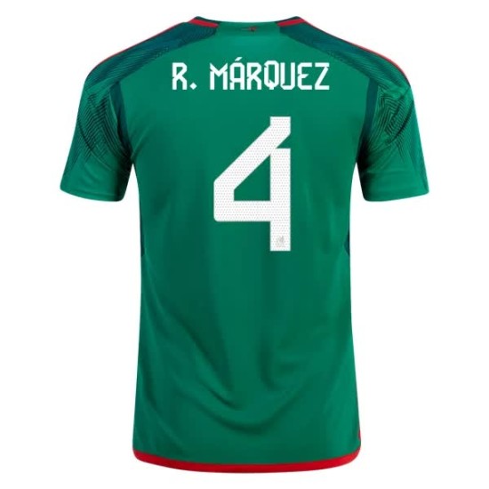 Rafael Marquez #4 Maglia Casa del Messico Coppa del Mondo 2022 Rafael Marquez #4 Maglia Casa del Messico Coppa del Mondo 2022