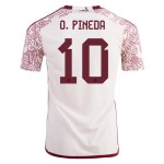 Maglia Trasferta Orbelin Pineda #10 Messico Coppa del Mondo 2022