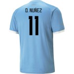 Darwin Nunez #11 Uruguay Maglia Casa Coppa del Mondo 2022
