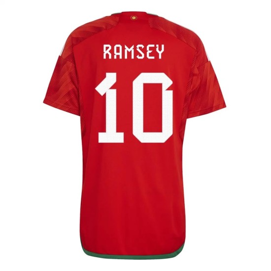 Maglia Casa #10 Aaron Ramsey Galles Coppa del Mondo 2022 Maglia Casa #10 Aaron Ramsey Galles Coppa del Mondo 2022