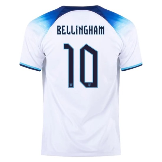 Jude Bellingham #10 Inghilterra Maglia Casa Coppa del Mondo 2022