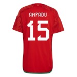 Ethan Ampadu #15 Galles Maglia Casa Coppa del Mondo 2022