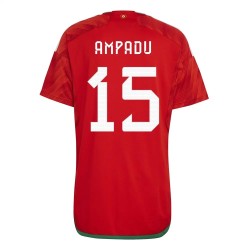 Ethan Ampadu #15 Galles Maglia Casa Coppa del Mondo 2022