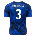 Walker Zimmerman #3 USMNT Maglia Trasferta Coppa del Mondo 2022