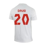 Jonathan David #20 Canada Maglia Trasferta Coppa del Mondo 2022 Jonathan David #20 Canada Maglia Trasferta Coppa del Mondo 2022