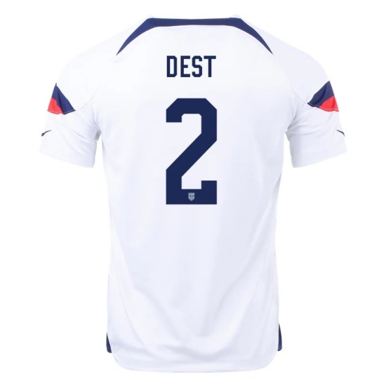 Sergino Dest #2 Maglia Casa dell'USMNT Coppa del Mondo 2022