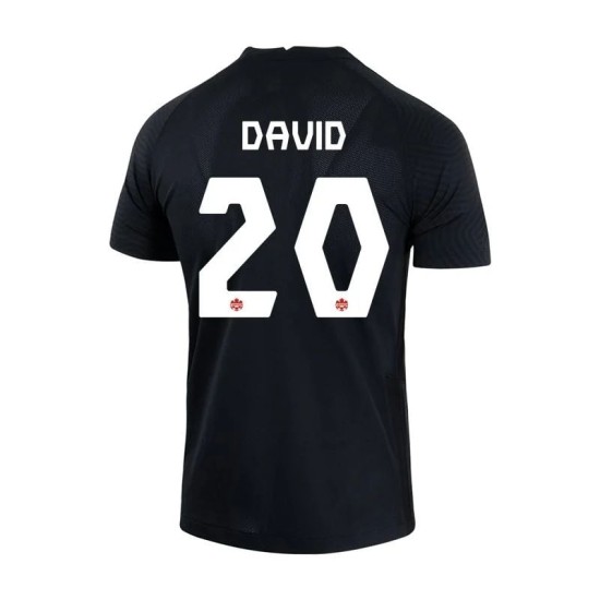 Jonathan David #20 Canada Terza Maglia Coppa del Mondo 2022