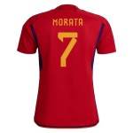 Alvaro Morata #7 Spagna Maglia Casa Coppa del Mondo 2022