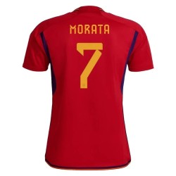 Alvaro Morata #7 Spagna Maglia Casa Coppa del Mondo 2022