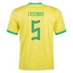 Maglia Casa Casemiro #5 Brasile Coppa del Mondo 2022