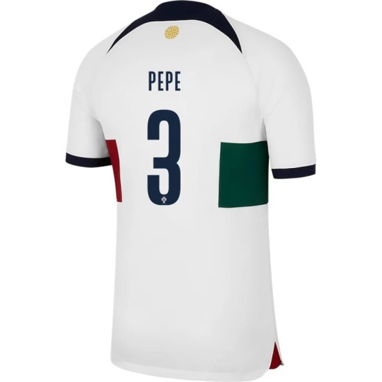 Pepe #3 Portogallo Maglia Trasferta Coppa del Mondo 2022