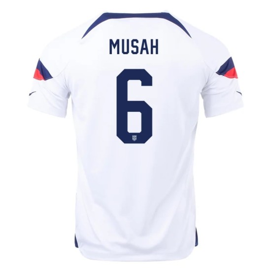 Yunus Musah #6 USMNT Maglia Casa Coppa del Mondo 2022