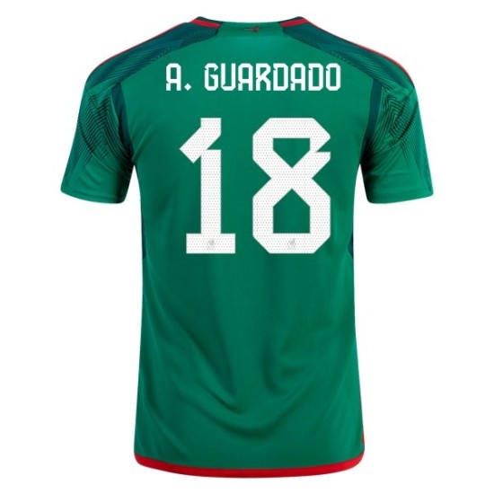 Andres Guardado #18 Messico Maglia Casa Coppa del Mondo 2022
