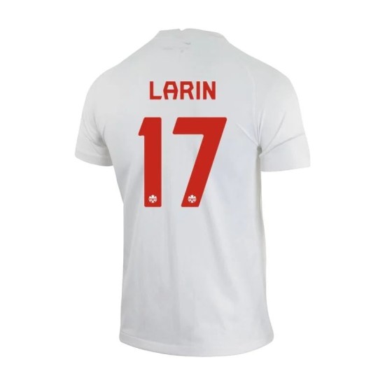Cyle Larin #17 Canada Maglia Trasferta Coppa del Mondo 2022