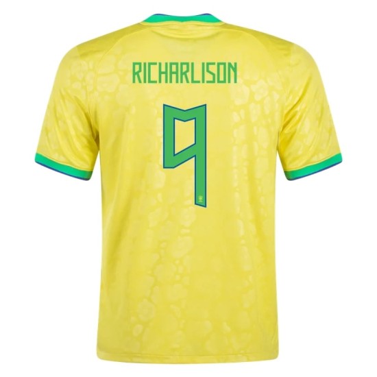Richarlison #9 Brasile Maglia Casa Coppa del Mondo 2022