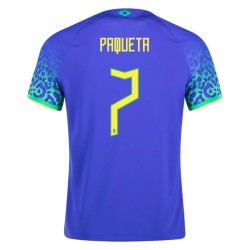 Lucas Paqueta #7 Brasile Maglia Trasferta Coppa del Mondo 2022