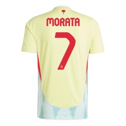 Maglia Trasferta Alvaro Morata #7 Spagna EURO 2024