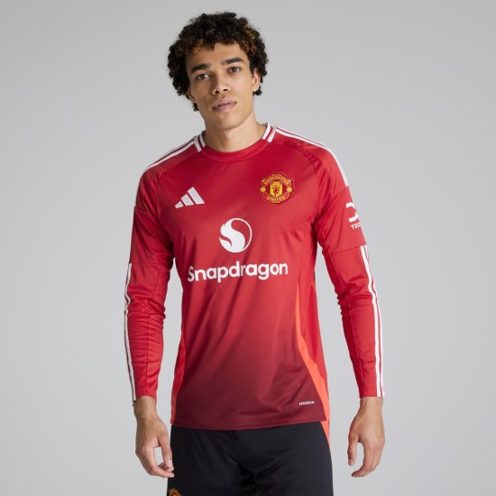 Maglia Maniche Lunghe Casa Manchester United Uomo 2024/25