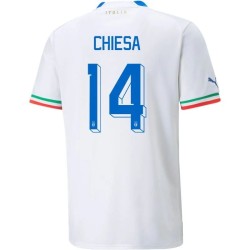 Federico Chiesa #14 Italia Maglia Trasferta Coppa del Mondo 2022