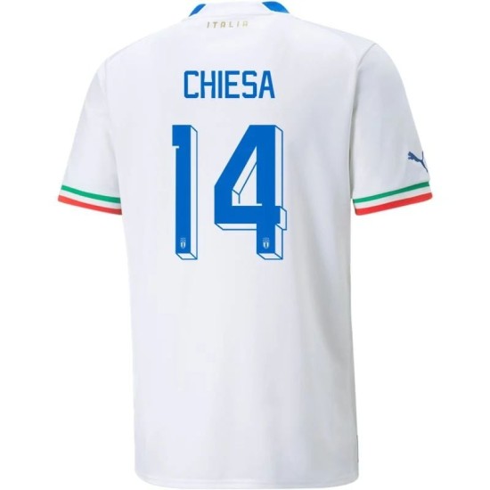 Federico Chiesa #14 Italia Maglia Trasferta Coppa del Mondo 2022