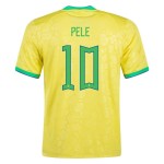 Pele #10 Brasile Maglia Casa Coppa del Mondo 2022