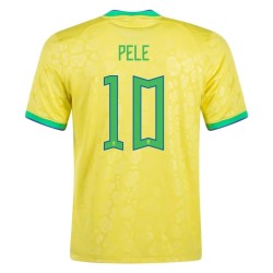Pele #10 Brasile Maglia Casa Coppa del Mondo 2022