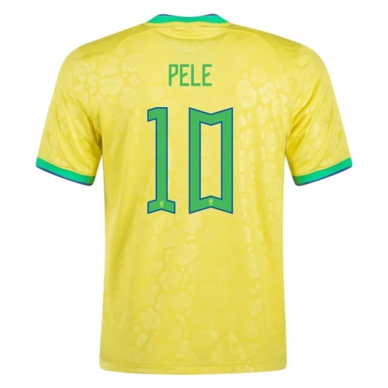 Pele #10 Brasile Maglia Casa Coppa del Mondo 2022