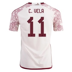 Maglia Trasferta Carlos Vela #11 Messico Coppa del Mondo 2022