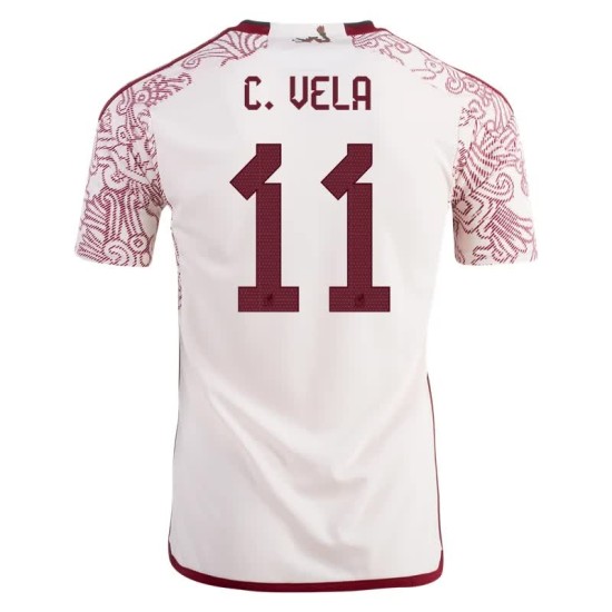 Maglia Trasferta Carlos Vela #11 Messico Coppa del Mondo 2022