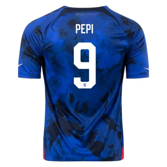 Ricardo Pepi #9 USMNT Maglia Trasferta Coppa del Mondo 2022